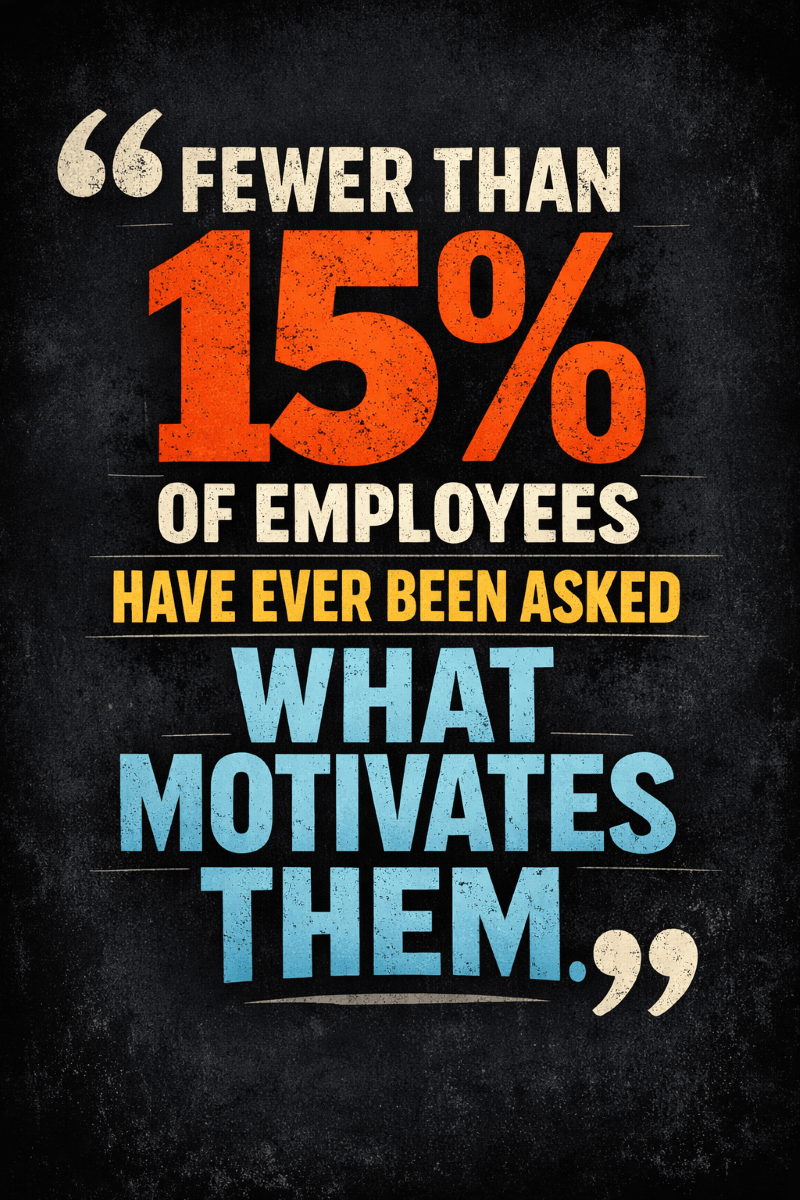 15% of employees have been asked what motivates them